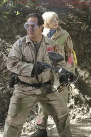 Paintball" - Cheryl cajoles Jim into attending a couples cooking class, which turns into a disaster, so she lets Jim pick out the next couples activity - paintball -- on ABC's "According to Jim," TUESDAY, NOVEMBER 18 (9:00-9:30 p.m., ET), on the ABC Television Network. (ABC/MICHAEL ANSELL) JIM BELUSHI, COURTNEY THORNE-SMITH