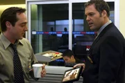 LAW & ORDER: CRIMINAL INTENT -- NBC Series -- "The Gift" -- Pictured: (l-r) Brennan Brown as Jerry Rivers, Vincent D'Onofrio as Det. Robert Goren -- Universal photo