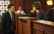 Seeley Booth (David Boreanaz, l.); Richterin Trudy (Gina Hecht, r.)
