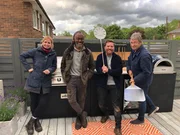 V.l.: Katie Rushworth, Danny Clarke, Bruce Kenneth und Alan Titchmarsh