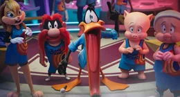 L-R: Lola Bunny, Yosemite Sam, Daffy Duck, Porky Pig