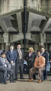 V.l.: Nicholas Gernon, Darrell Doucette, Rob Barrere, Ryan Vaught, Tanisha Sykes, Theo Kent, Anthony Pardo, Maggie Darling