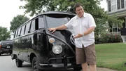 Mike Brewer with a VW Splitty.
