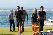 Ein neuer Fall wartet auf Danny (Scott Caan, l.), Steve (Alex O'Loughlin, 2.v.l.), Grover (Chi McBride, M.), Abby (Julie Benz, 2.v.r.) und Chin (Daniel Dae Kim, r.) ...