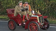 Mike Brewer and Edd China take part in the Veteran Car Rally from London to Brighton in November 2013.