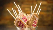 The Slap Stix is a caramel sucker with a twist of banana.