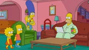 (v.l.n.r.) Lisa; Bart; Maggie; Marge; Homer