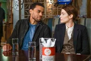 L-R: Detective Miles Hoffman (Michael Ealy) and Dex Parios (Cobie Smulders)