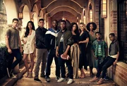 L-R: Asher Adams (Cody Christian), Layla Keating (Greta Onieogou), Jordan Baker (Michael Evans Behling), Billy Baker (Taye Diggs), Spencer James (Daniel Ezra), Olivia Baker (Samantha Logan), Laura Fine-Baker (Monet Mazur), Grace James (Karimah Westbrook), Dillon James (Jalyn Hall), Tamia 'Coop' Cooper (Bre-Z).