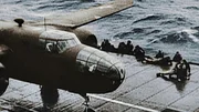 BATTLE OF MIDWAY - US planes on deck of aircraft carrier