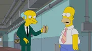 Mr. Burns (l.); Homer (r.)