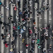 Symbolbild f&uuml;r dicht besiedelte Regionen der Erde.