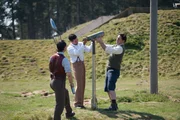 Von Braun (Right) with rocket enthusiast friends building a rocket.
