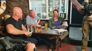 L-R: Ross Kemp, Neil Brock und Mallory Haas