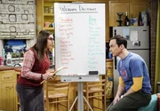 Der Versuch, ihren Hochzeitsplanungsstress durch Mathematik zu minimieren, funktioniert nicht so, wie Amy (Mayim Bialik, l.) und Sheldon (Jim Parsons, r.) sich das gedacht haben ...
