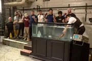 Wee Man, Chris Pontius, Rachel Wolfson, Nick Merlino, Sean "Poopies" McInerney, Steve-O, Dave England, Jasper, "Danger Ehren" McGhehey, and Johnny Knoxville in jackass 4.5 from Paramount Pictures and MTV Entertainment Studios.