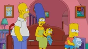 (v.l.n.r.) Homer; Marge; Maggie; Bart
