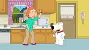 Lois Griffin (l.); Brian Griffin (r.)