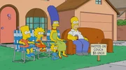 (v.l.n.r.) Bart; Lisa; Maggie; Marge; Homer