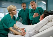 (v.l.n.r.) Dr. Kathrin Globisch (Andrea Kathrin Loewig); Dr. Martin Stein (Bernhard Bettermann); Dr. Roland Heilmann (Thomas R&uuml;hmann); Dr. Elena Eichhorn (Cheryl Shepard)