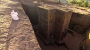 Die Felsenkirchen von Lalibela geh&ouml;ren zu den ungew&ouml;hnlichsten Bauwerken der Erde. Nicht weniger als 15 000 Tonnen Stein wurden aus dem Berg gemei&szlig;elt. Die so entstandenen elf Kirchen geh&ouml;ren zu den gr&ouml;&szlig;ten von Menschen geschaffenen monolithischen Strukturen der Welt.