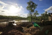 The rainy season has left a trail of devastation on Mats Mine in the Queensland bush. The rainy season has left a trail of devastation on Mats Mine in the Queensland bush.