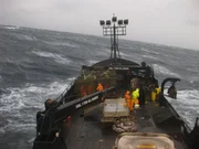 Aboard the Wizard. King Crab season.