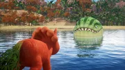 Ginger kann es nicht fassen: Sogar der Melonensuchus hat Schluckauf!