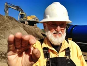 Jack Hoffman holding nugget.