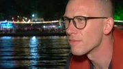 Tobias Linus ist Rettungsassistent und ehrenamtlicher DLRG-Helfer auf dem Frankfurter Museumsuferfest.