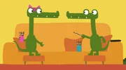Wenn Krokodile Salzstangen essen wollen, bekommen sie ein Problem. Sie haben viel zu kurze Arme und eine viel zu lange Schnauze. Im &bdquo;Ich kenne ein Tier&ldquo; Trickfilm finden sie dennoch eine lustige L&ouml;sung.
