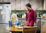 Als Nells (Beth Behrs, l.) Ehemann erf&auml;hrt, dass sie ihm fremdgeht, wird Raj (Kunal Nayyar, r.) pl&ouml;tzlich in einen handfesten Ehestreit hineingezogen ...