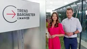 Christopher Wittich und Jasmin Gebele moderieren "ntv Trendbarometer".