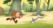 l-r: Elmer Fudd, Bugs Bunny