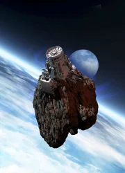 Asteroidenabbau, Computergrafik.