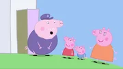 v.li.: Grandpa Pig, Peppa Pig, George Pig, Mummy Pig