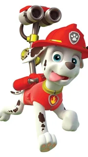 Der gefleckte Dalmantiner Marshall ist mit seinem Feuerwehrauto stets zu Rettungseins&auml;tzen bereit. Durch seine Energie und seinen Bewegungsdrang verwandelt er sich des &ouml;fteren in einen kleinen Tollpatsch.