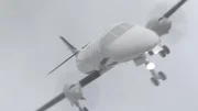Die Manx, Flug 7100, versucht im Nebel zu landen und kommt in einem steilen Winkel an. Die Manx, Flug 7100, versucht im Nebel zu landen und kommt in einem steilen Winkel an.