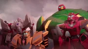 v.li.: Megatron, Bumblebee, Cosmos, Elita-1