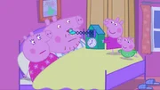 L-R: Mummy Pig, Daddy Pig, Peppa Pig, George Pig