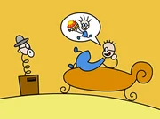 Tom und der Herr Doktor: Tom fragt den M&uuml;ller nach einem Erdbeermarmeladebrot mit Honig. Der M&uuml;ller ger&auml;t in Sorge, denn Tom spricht eigentlich von nichts anderem als von Erdbeermarmeladebroten. Also schickt er ihn zum Doktor. Fein, denkt sich Tom, wenn es da Erdbermarmeladebrote mit Honig gibt, warum nicht?