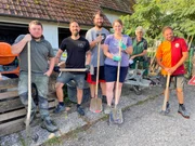 V.l.: Henrik, Neu-Beetbruder Gunnar, Jens und Johanna, Ralf und Claus.