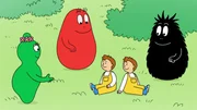 Barbalala (l.), Barbabravo (hinter), Barbabo (r.)