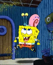 SpongeBob und seine Hausschnecke Gary.