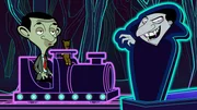 Mr. Bean und Teddy scheinen nicht beeindruckt von dem pl&ouml;tzlich auftauchenden Dracula zu sein.