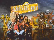 v.li. Wigald Boning, Olli Dittrich, Stefan J&uuml;rgens, Tanja Schumann, Mirco Nontschew, Esther Schweins und Tommi Krappweis