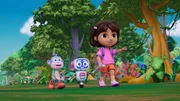 v.li.: Boots, Bip Bip, Dora v.li.: Boots, Bip Bip, Dora