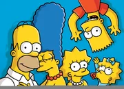 Die Simpsons: Maggie (r.), Marge (2.v.l.), Homer (l.), Bart (2.v.r.) und Lisa Simpson (M.) ...