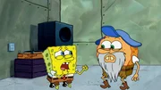 L-R: SpongeBob, Captain Blue SquarePants