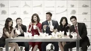 v.li.: Michaela Conlin, TJ Thyne, Emily Deschanel, David Boreanaz, Tamara Taylor und John Francis Daley.